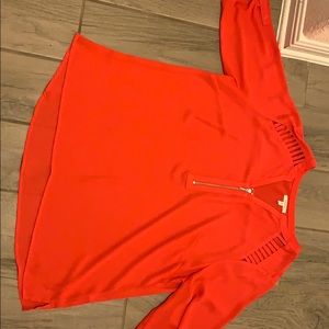 Maurices 3/4 length top. Worn 1. Cute zipper!